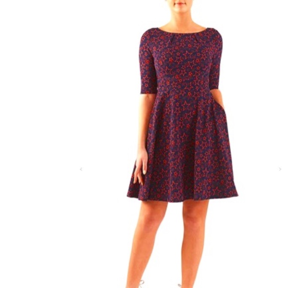 eshakti Dresses & Skirts - Red, White, Blue and POCKETS! Be the STAR of any event in this dress.